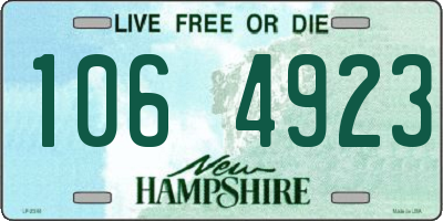NH license plate 1064923