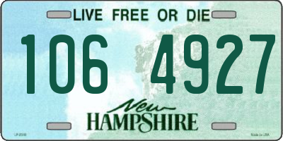 NH license plate 1064927