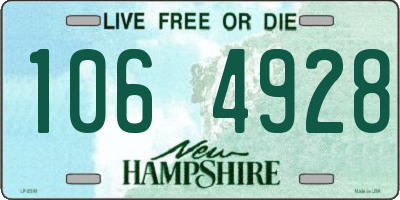 NH license plate 1064928