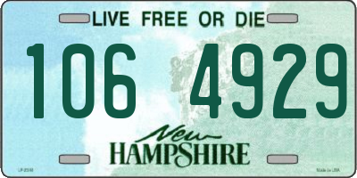 NH license plate 1064929