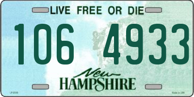 NH license plate 1064933