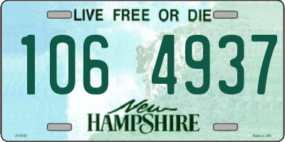NH license plate 1064937