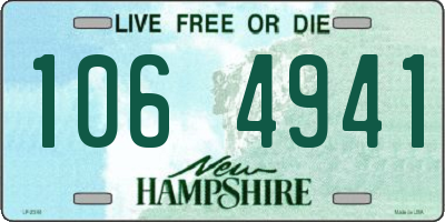 NH license plate 1064941
