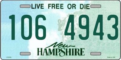 NH license plate 1064943