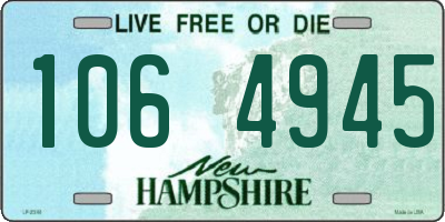 NH license plate 1064945