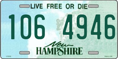 NH license plate 1064946