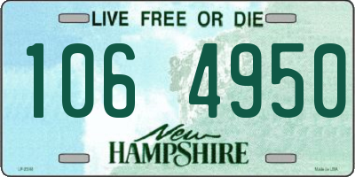 NH license plate 1064950