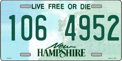 NH license plate 1064952