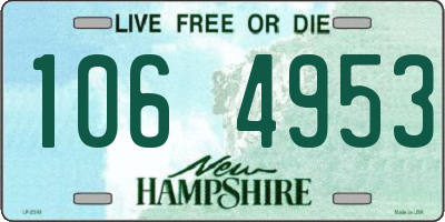 NH license plate 1064953
