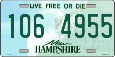 NH license plate 1064955