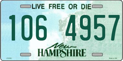 NH license plate 1064957