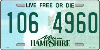 NH license plate 1064960