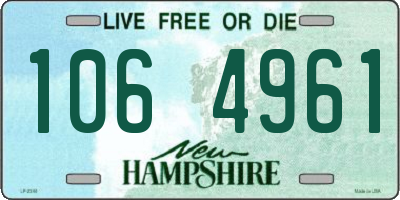 NH license plate 1064961