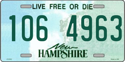 NH license plate 1064963