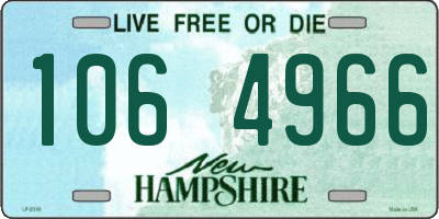 NH license plate 1064966