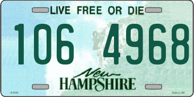 NH license plate 1064968
