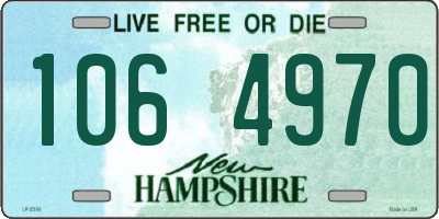 NH license plate 1064970