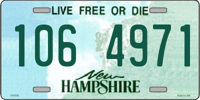 NH license plate 1064971