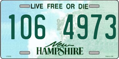 NH license plate 1064973