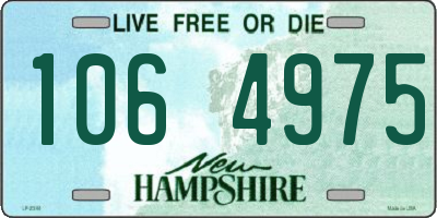 NH license plate 1064975