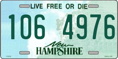 NH license plate 1064976