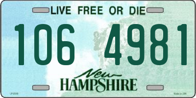 NH license plate 1064981