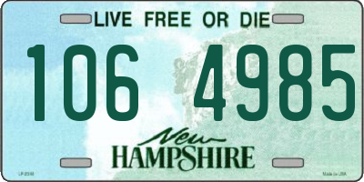 NH license plate 1064985