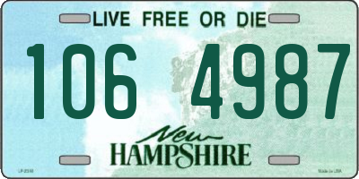 NH license plate 1064987