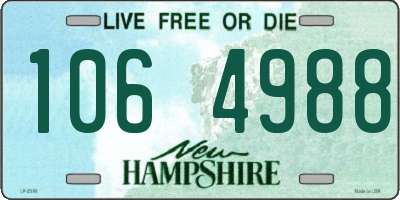 NH license plate 1064988