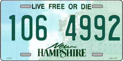 NH license plate 1064992