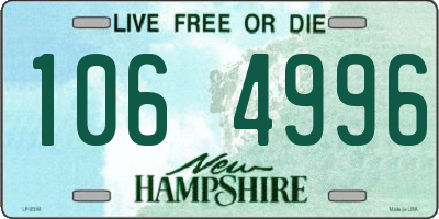 NH license plate 1064996