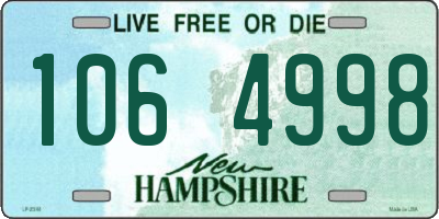 NH license plate 1064998