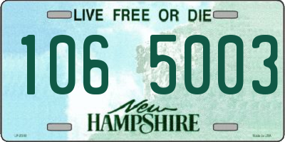 NH license plate 1065003