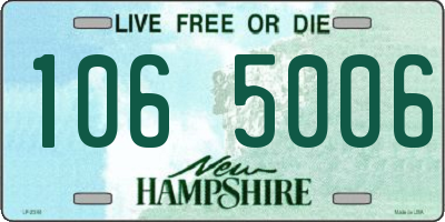 NH license plate 1065006