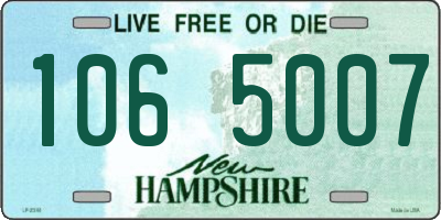 NH license plate 1065007