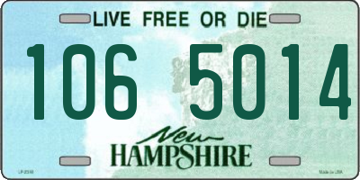 NH license plate 1065014