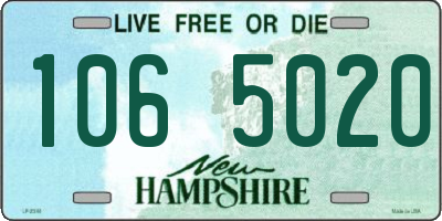NH license plate 1065020