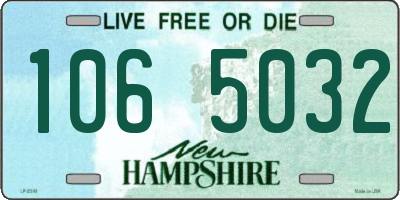 NH license plate 1065032