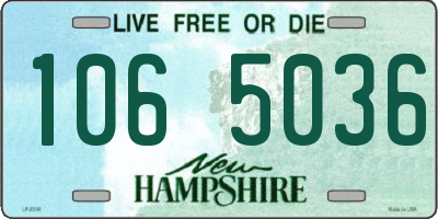 NH license plate 1065036