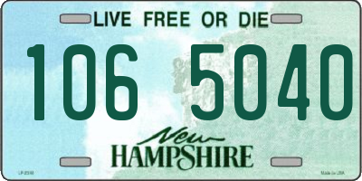 NH license plate 1065040