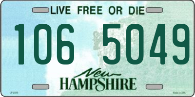 NH license plate 1065049