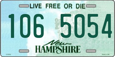 NH license plate 1065054