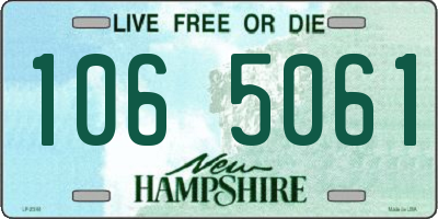 NH license plate 1065061