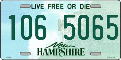 NH license plate 1065065