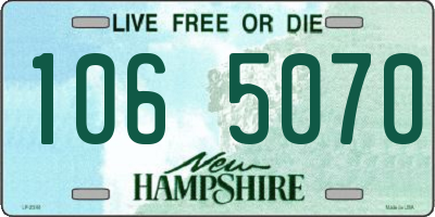 NH license plate 1065070