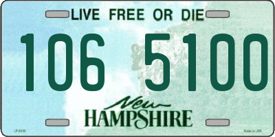 NH license plate 1065100