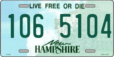NH license plate 1065104