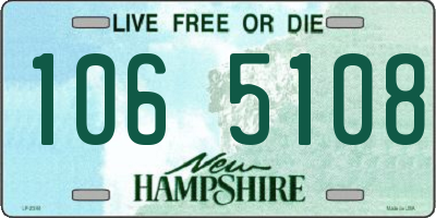 NH license plate 1065108