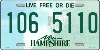 NH license plate 1065110