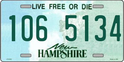 NH license plate 1065134